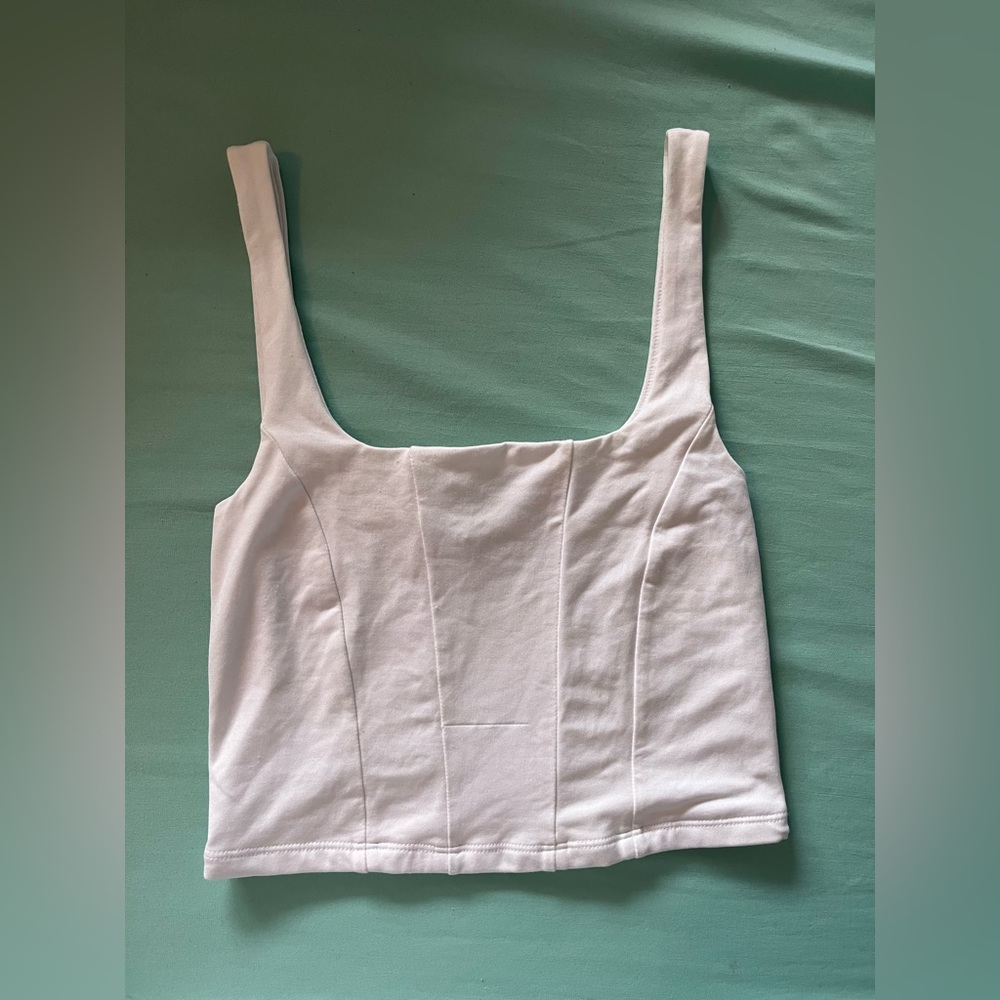 Crop top with corset detail